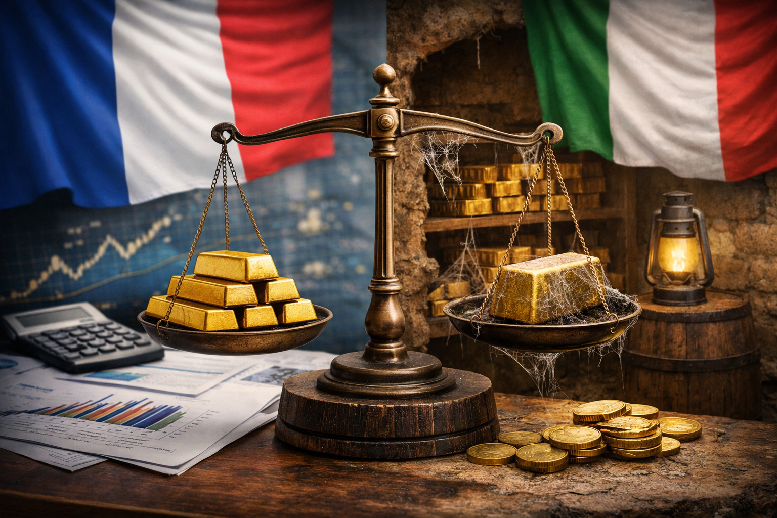 L’oro tra Francia e Italia: chi lo gestisce e chi lo lascia fermo