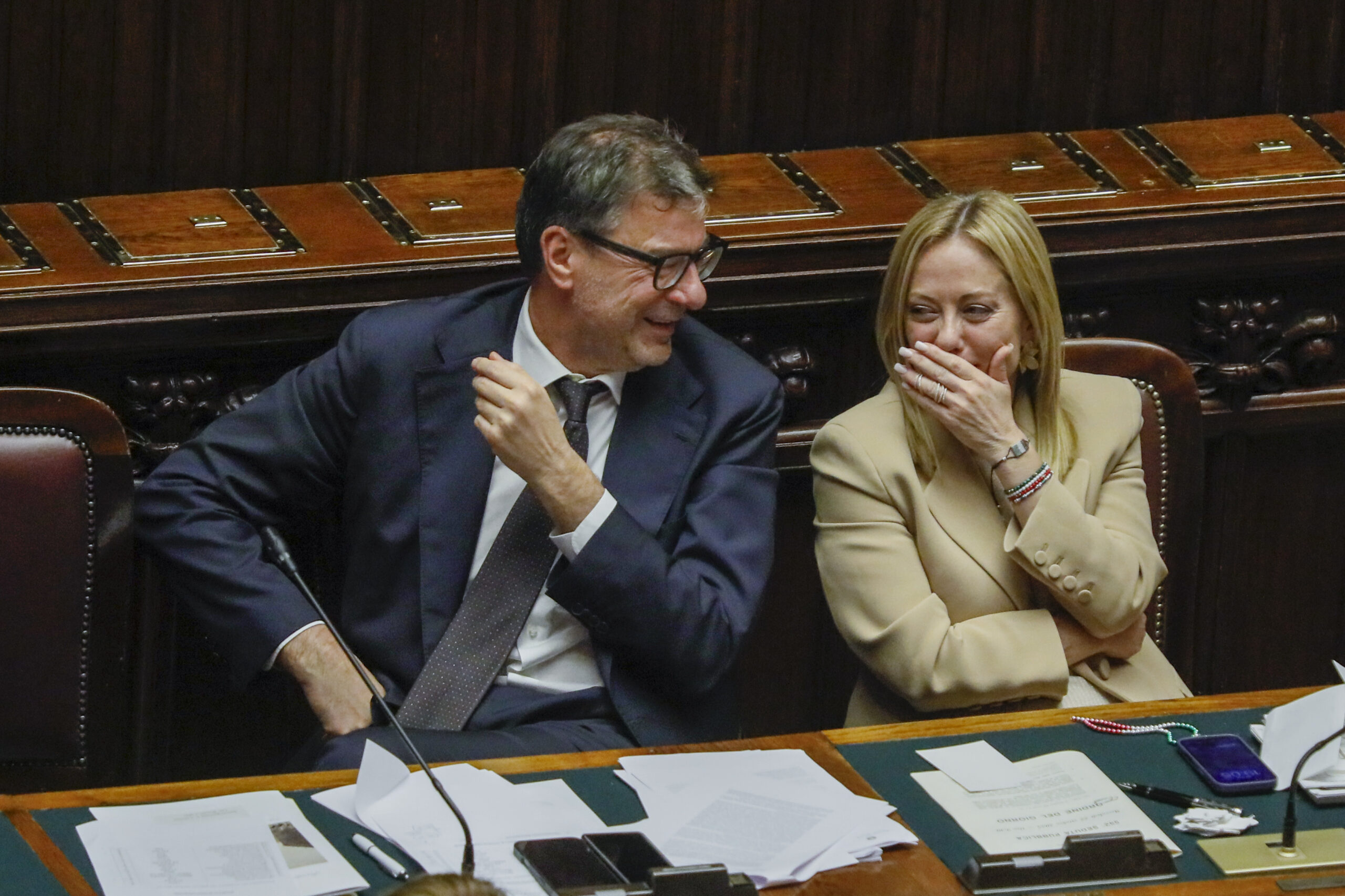 Giorgetti Meloni Consiglio dei Ministri