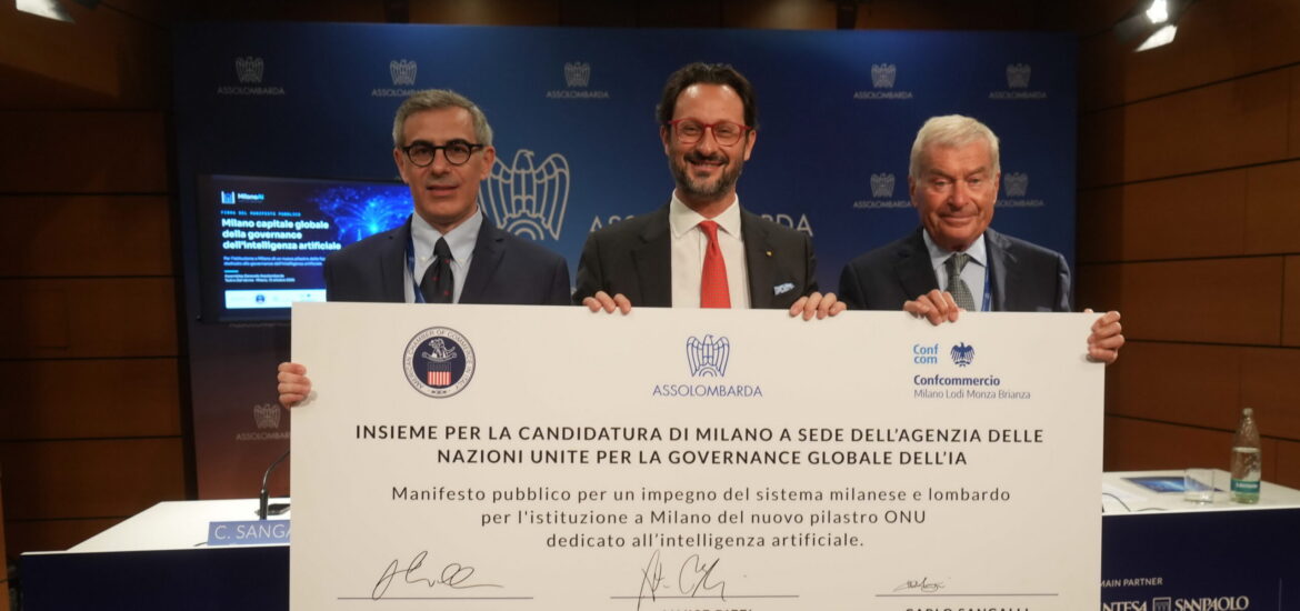 Crolla Biffi e Sangalli Milano capitale Onu dell'intelligenza artificiale