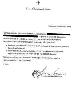 Beni immobili arcidiocesi taranto cittadella carità