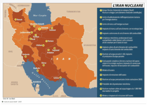 Mappa Iran nucleare di Limes 