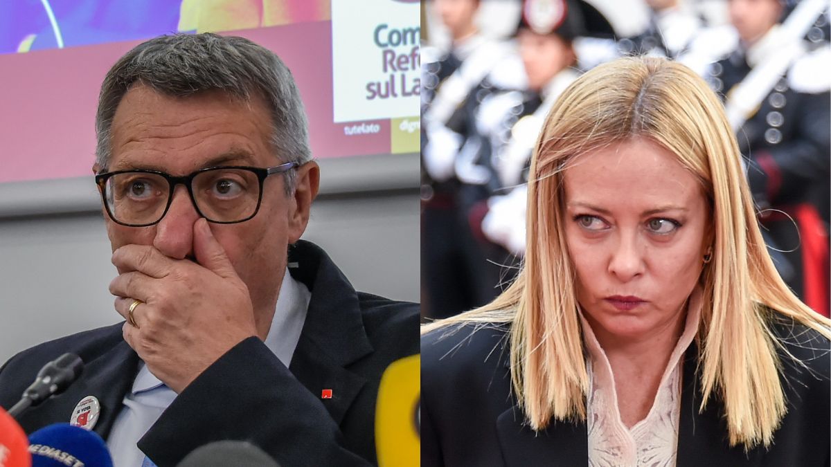 “Meloni cortigiana di Trump”: cosa ha detto Landini (Cgil) a La7