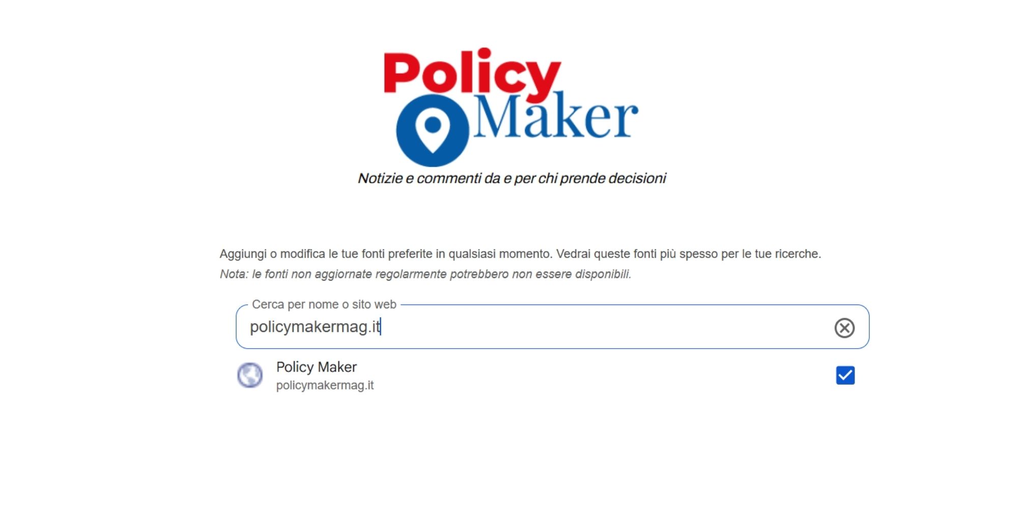 Policy Maker