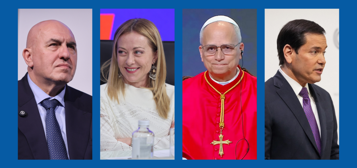 Guido Crosetto, Giorgia Meloni, Papa Leone XIV, Marco Rubio