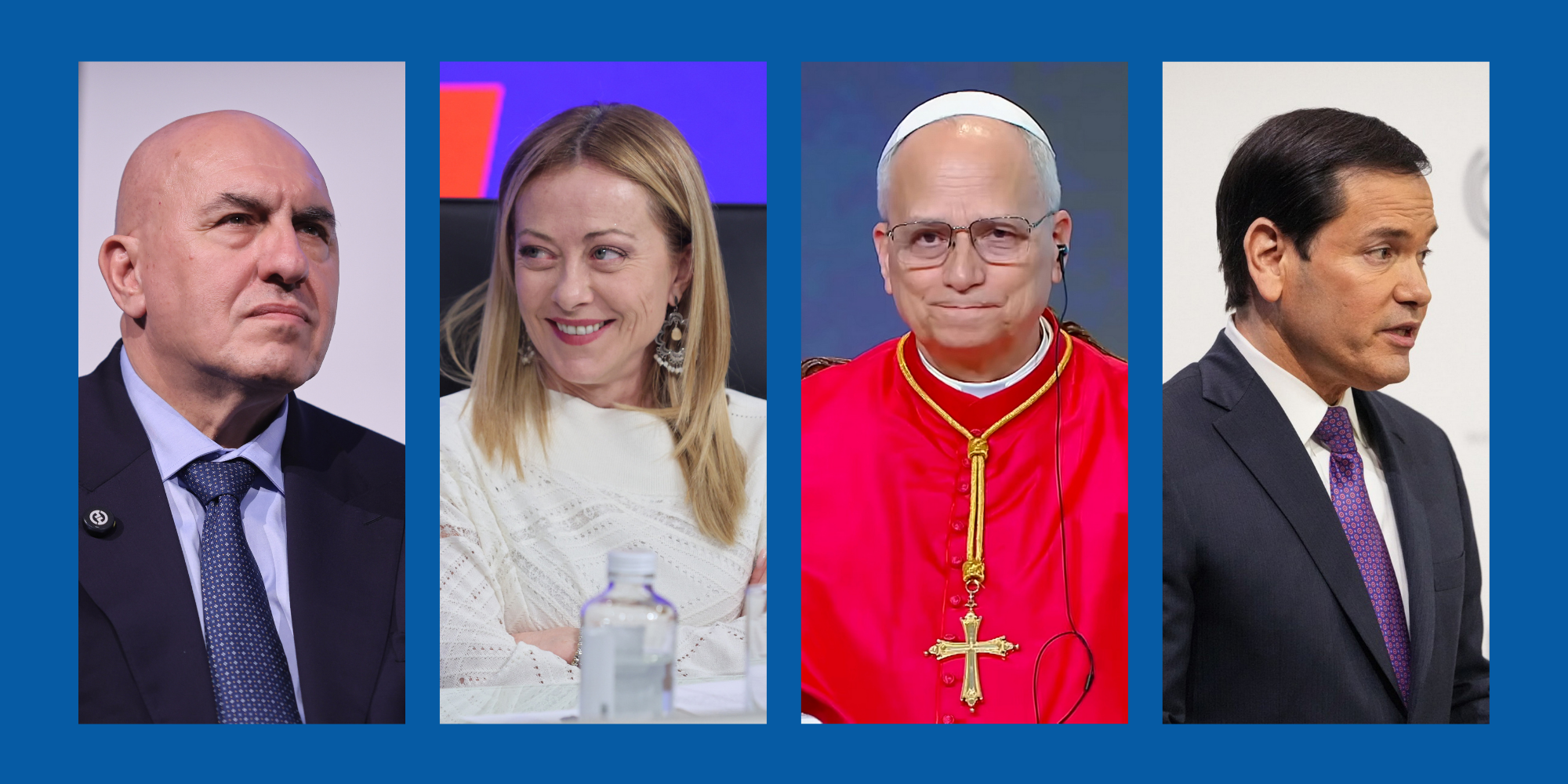 Guido Crosetto, Giorgia Meloni, Papa Leone XIV, Marco Rubio