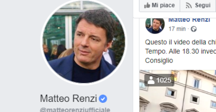 Matteo Renzi Facebook