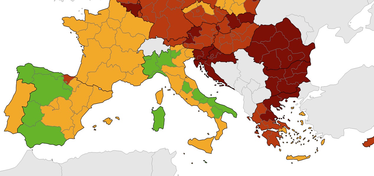 regioni rischio covid europa