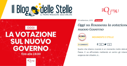 Voto su Rousseau: “Si” in vantaggio sui social. Ecco il report
